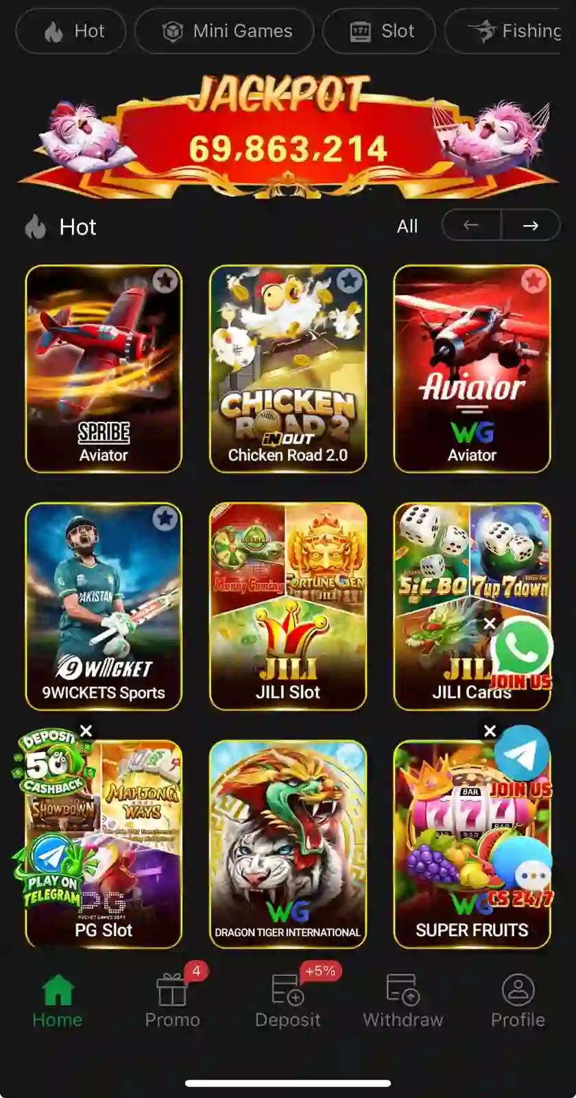 PKR Game app screenshot